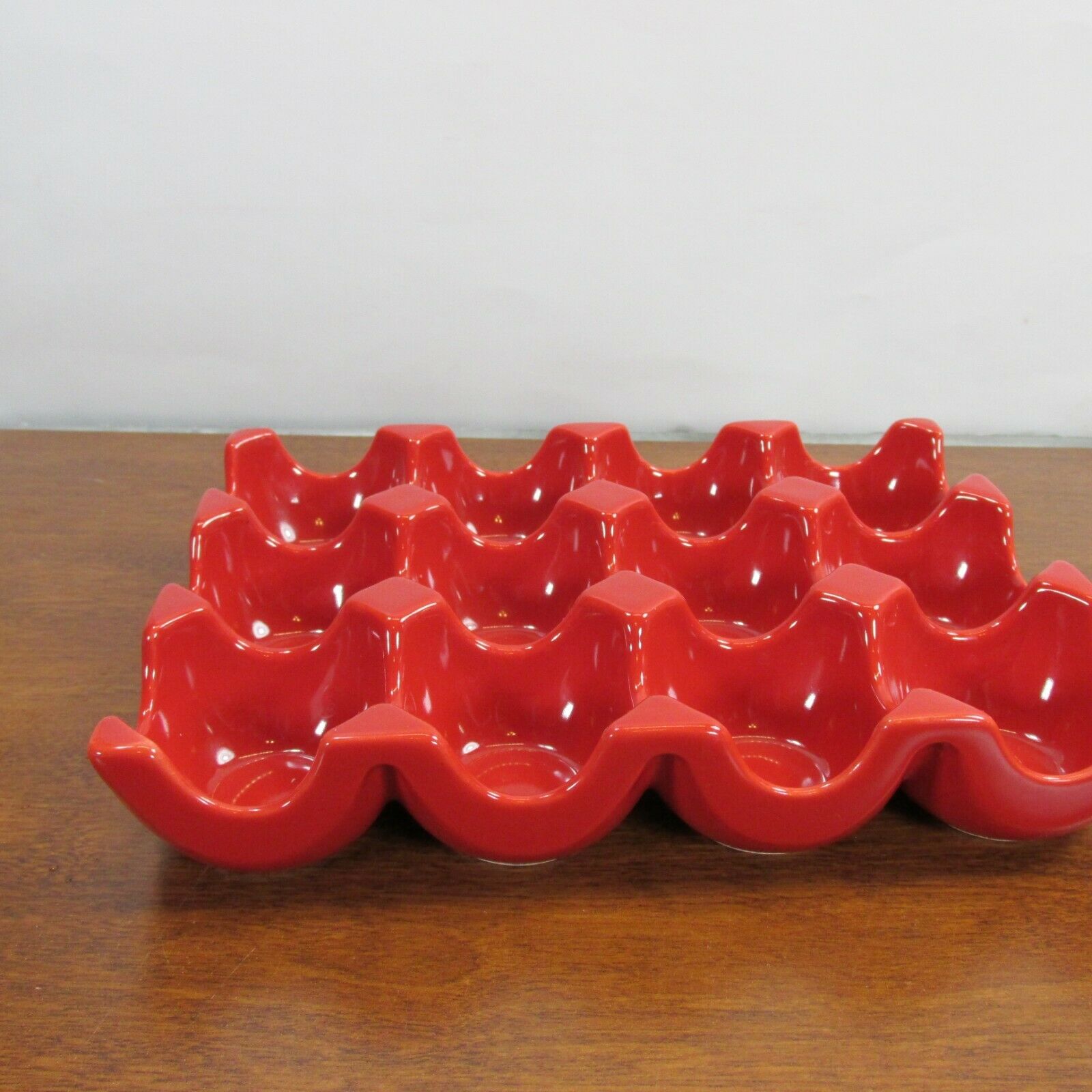 Rachel Ray Red Ceramic 12 Egg Crate Holder