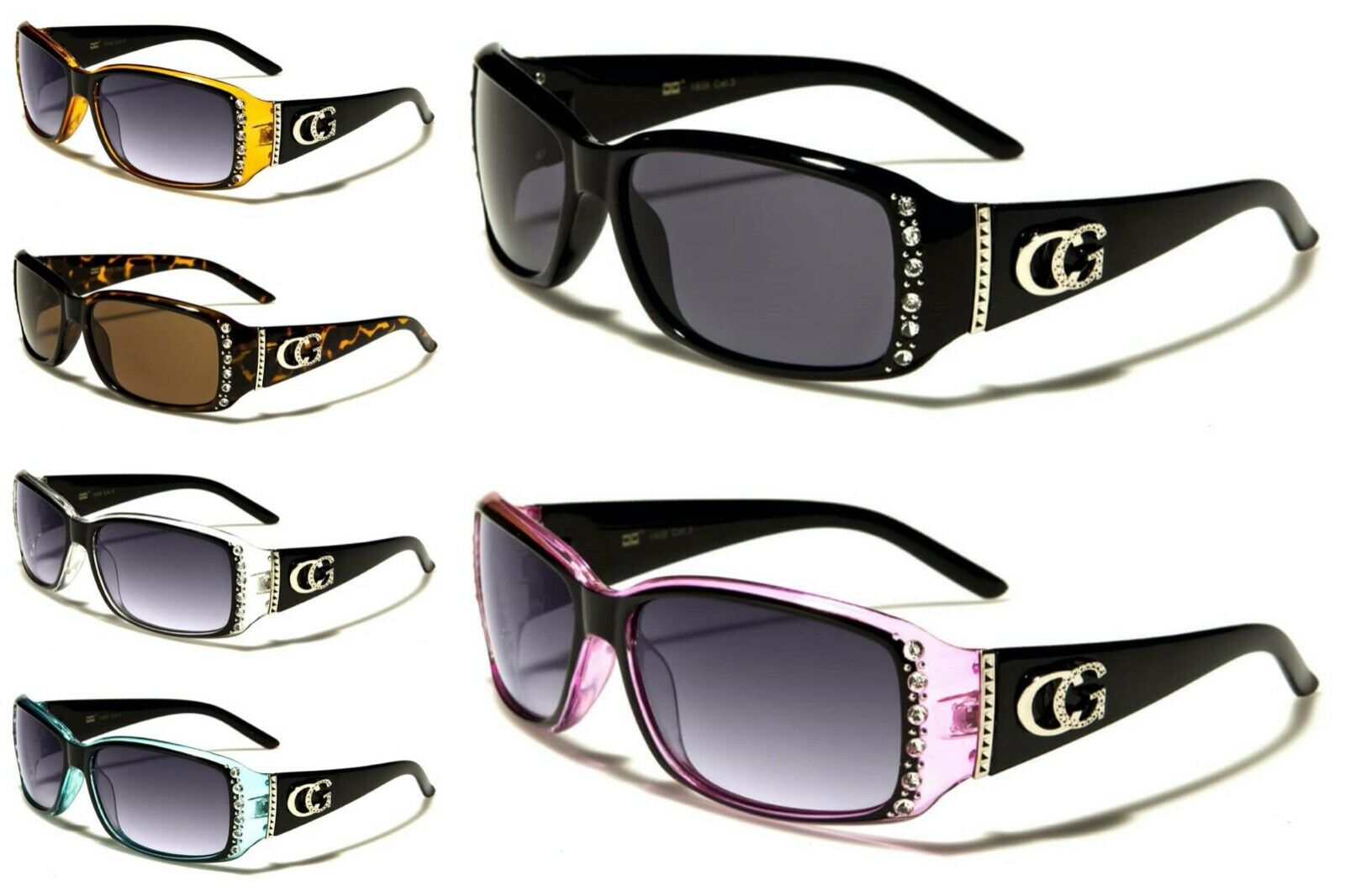 Cg Eyewear Sunglasses Designer Fashion With Rhinestones Plastic Frames For Women