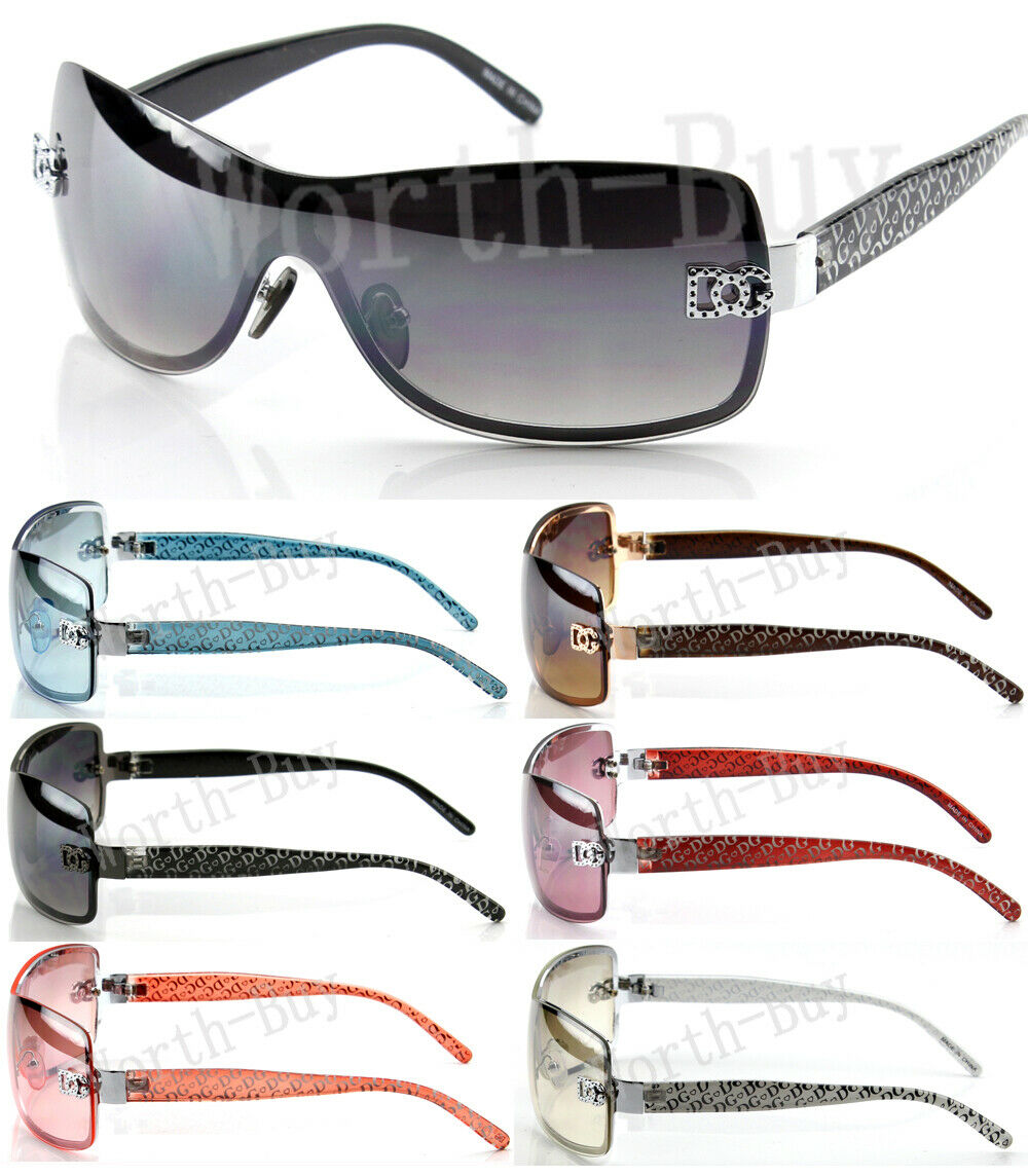 New Wb Eyewear Womens Wrap Shield Sunglasses Designer Shades Fashion One Lens