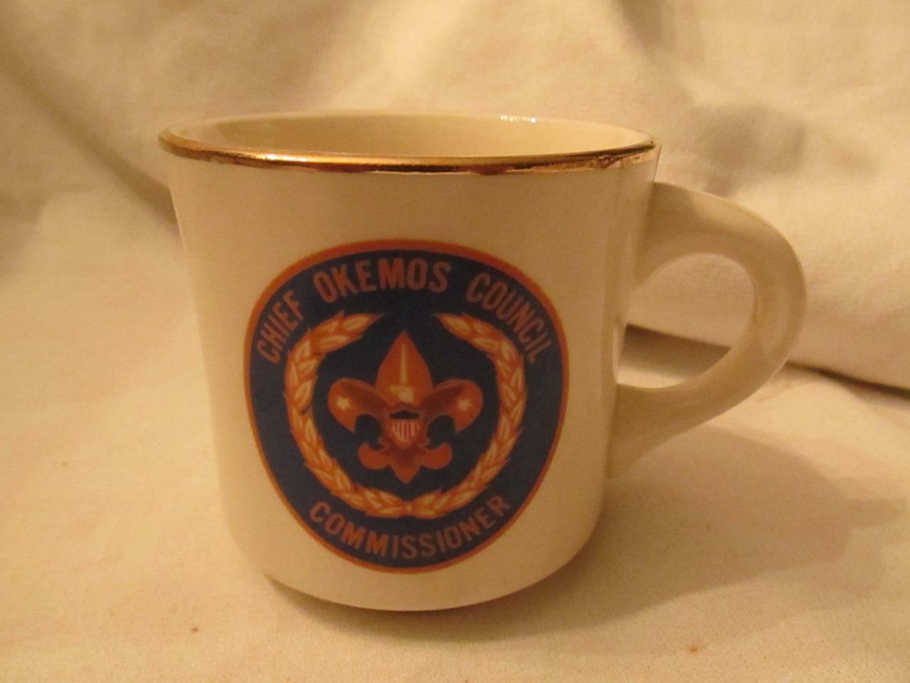 Old Boy Scouts Of America Coffee Cup - Chief Okemos Council Commissioner - Mint
