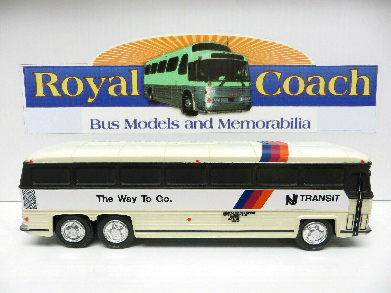 New Jersey Transit Mc-9 Plastic 10" Bank Bus - Belived To Be One Of A Kind