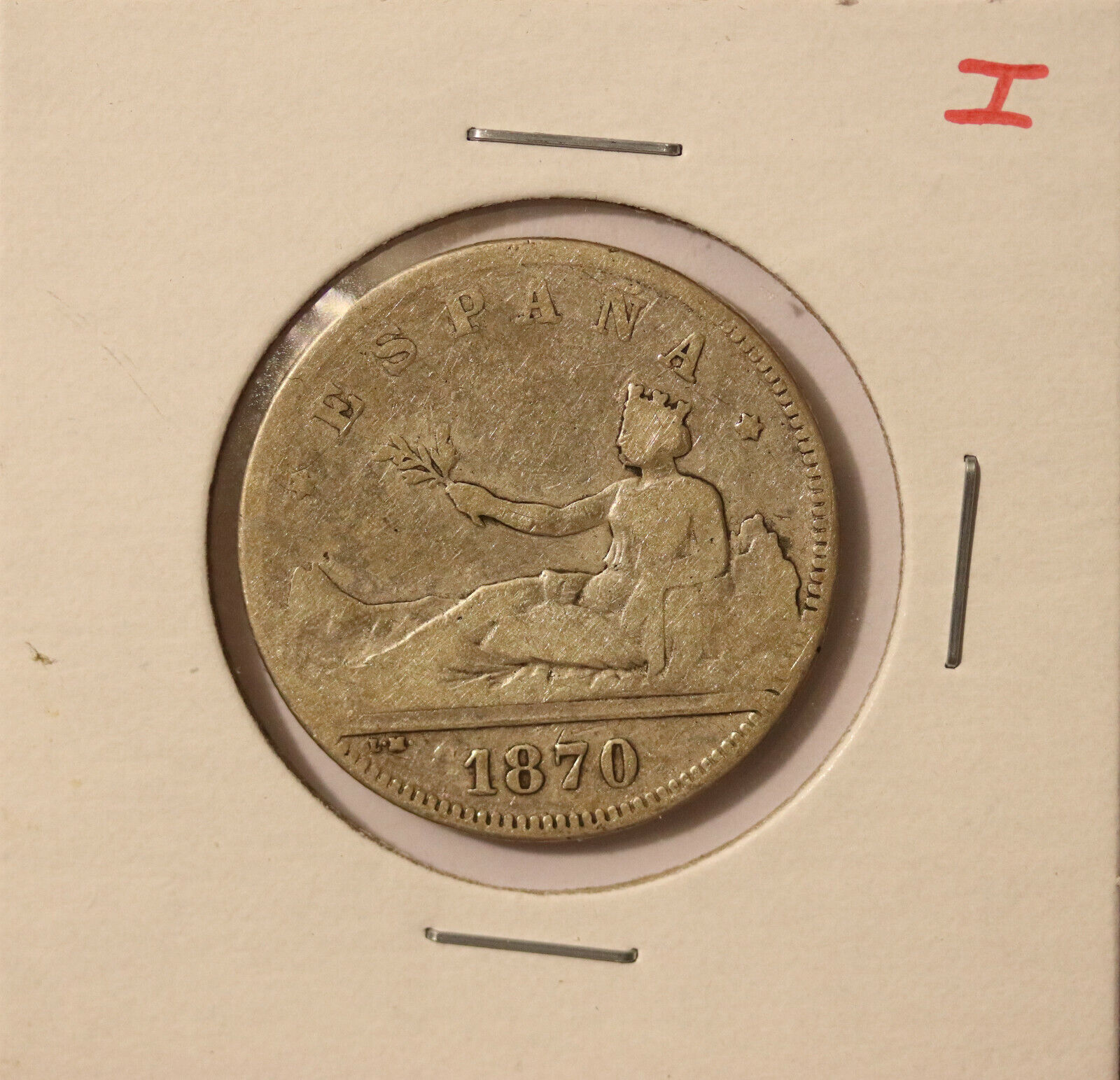 1870 2 Pesetas Spain - Km 654 - Silver #1 - Interesting Coin
