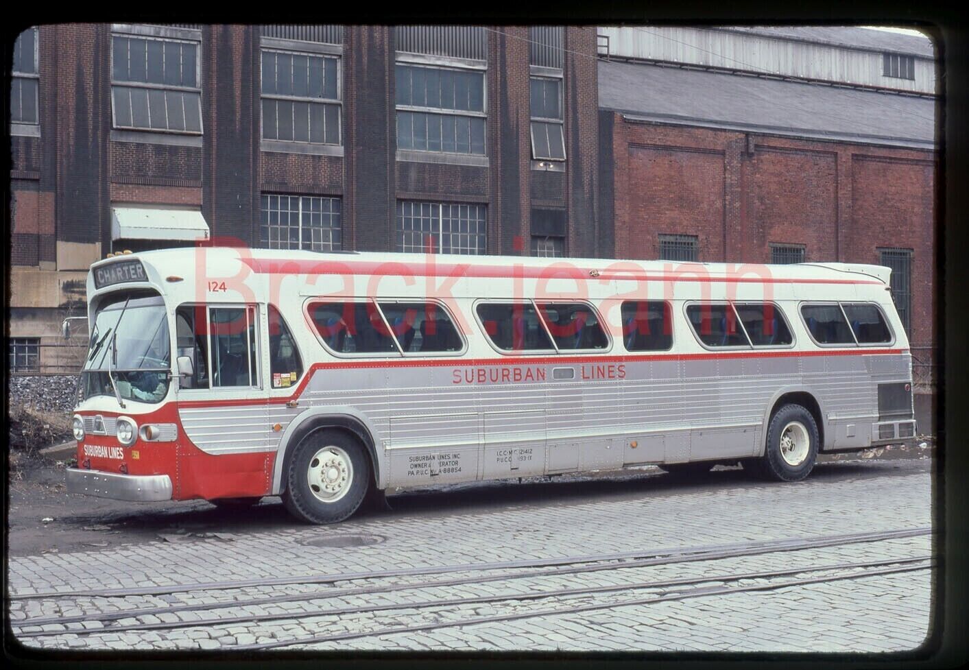 Suburban Lines (pa) Original Bus Slide # 124 Taken 1982