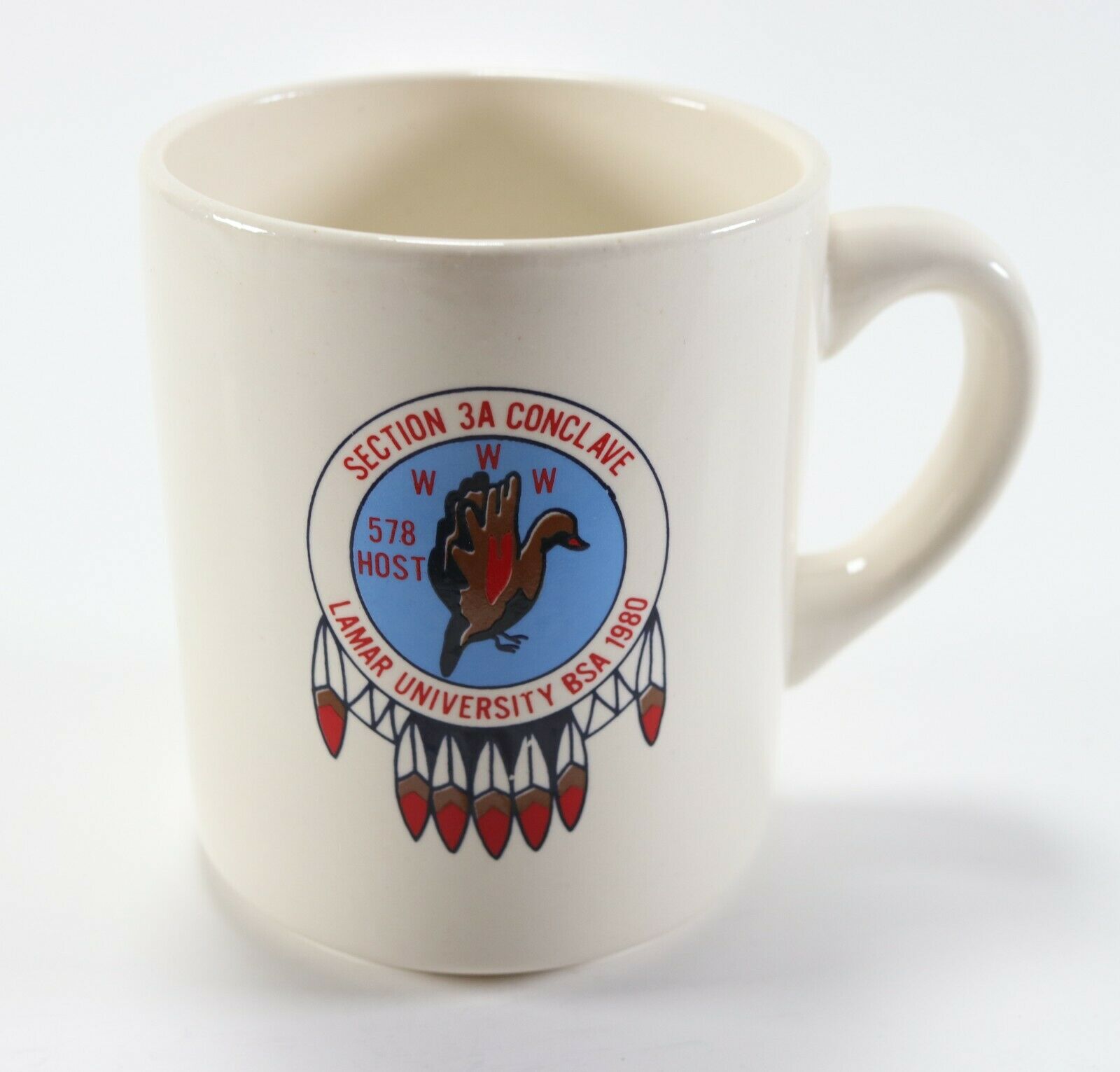 Vintage 1980 Lamar 3a Conclave Host 578 Oa Boy Scouts Of America Coffee Mug Cup