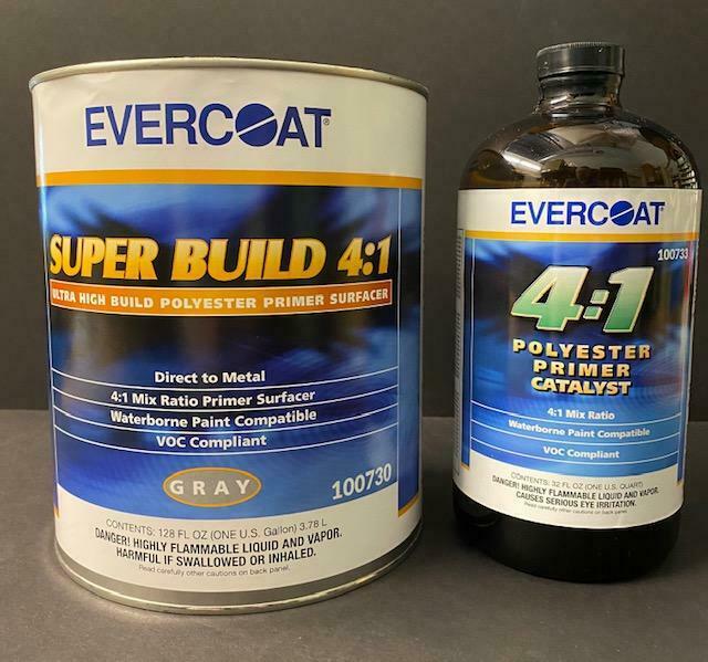 Evercoat Super Build Primer Kit 730 And 733 Catalyst 4:1 Ratio Gallon And Quart