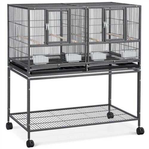 Stackable Divided Breeder Parakeet Bird Cage For Canary Cockatiel Parrot Finch