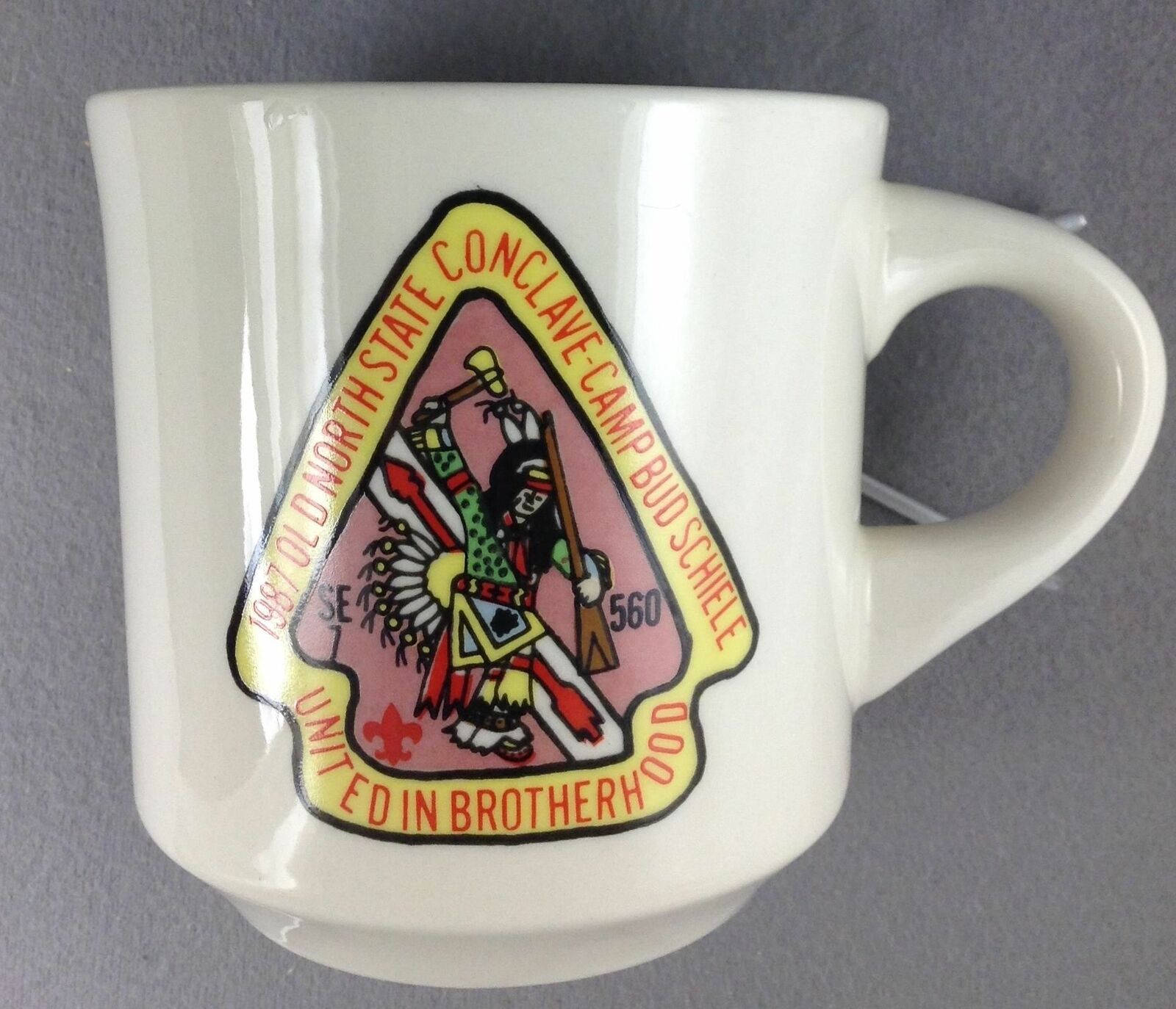 Boy Scout Coffee Mug 1987 Old North State Conclave Camp Bud Schiele 560 [mug-295