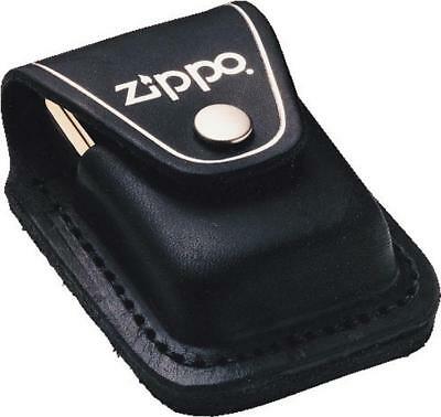 Zippo Lighter Pouch Black Leather Made In Usa 17050