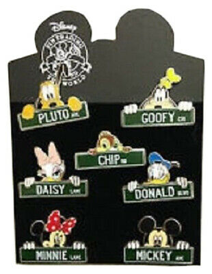 Walt Disney World Park Trading Pin "street Signs" Set  - 7 Total Le Pins - New
