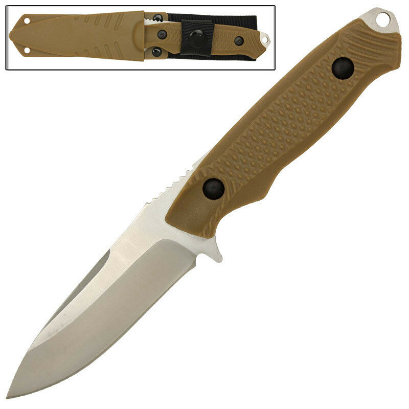 Outdoor Full Tang Fixed Blade Drop Point Tactical Hunting Camping Knife