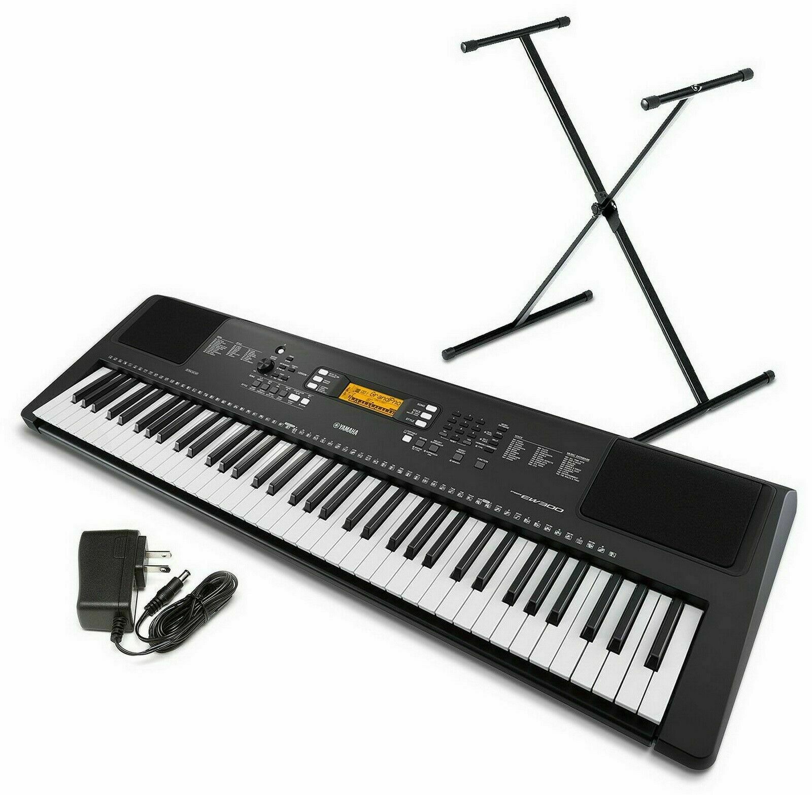 Yamaha Psr-ew300: 76-key Portable Keyboard W/ Stand & Adapter