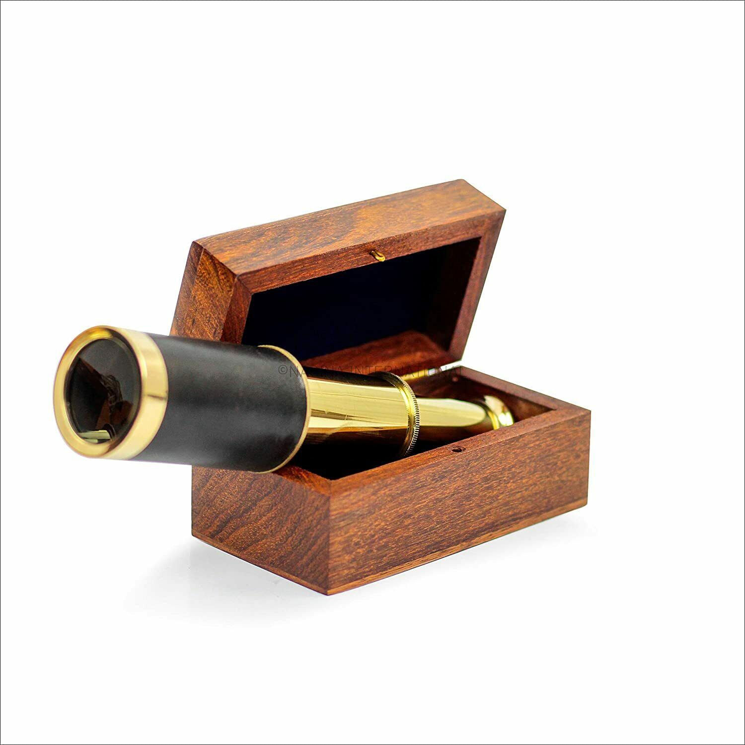 Brass Telescope Antique Vintage Pirate Spyglass Hand Held Handheld Nautical Mini