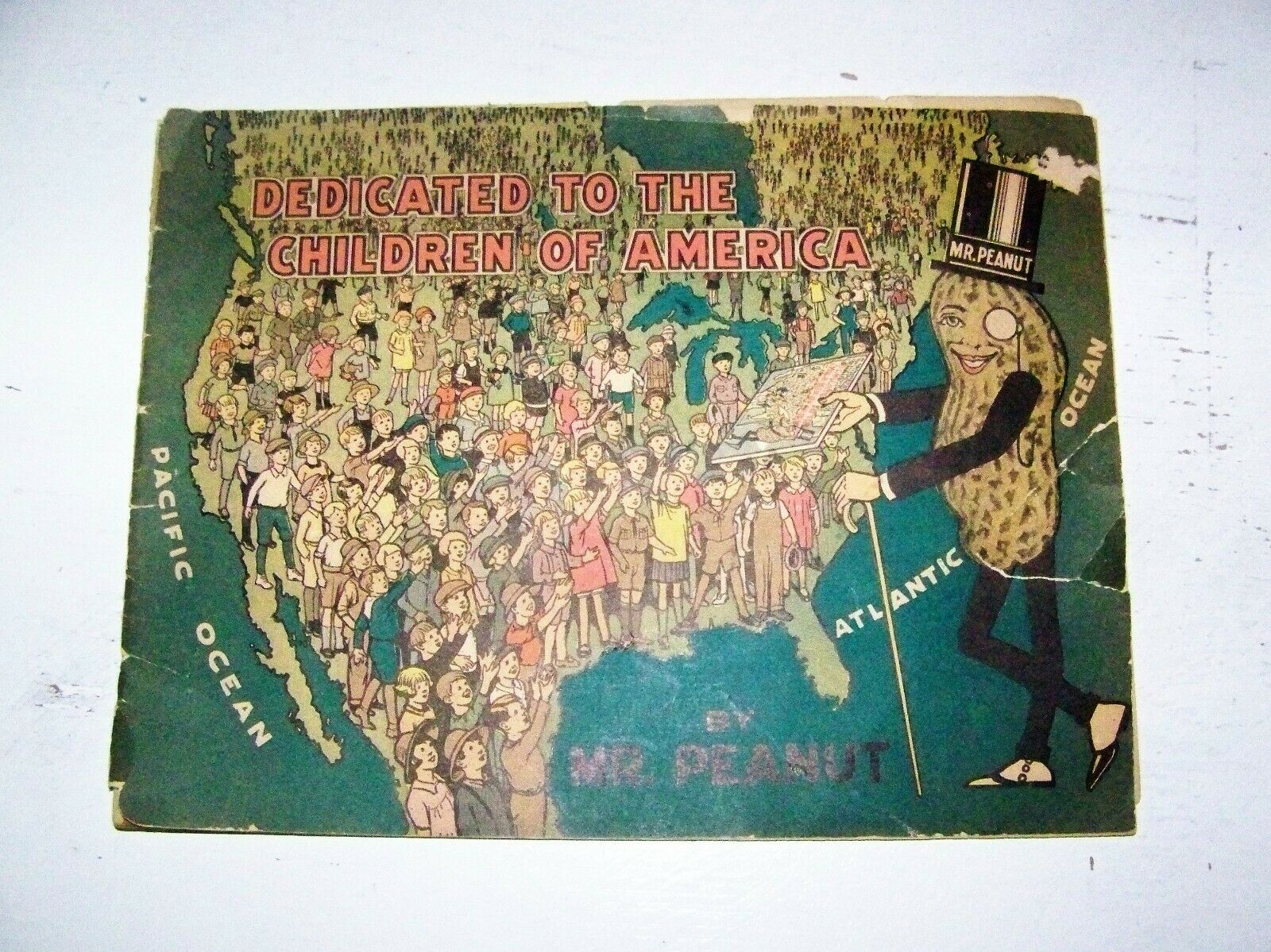 Rare 1920's Coloring Book ( Dedicated To The Children Of America By Mr. Peanut)