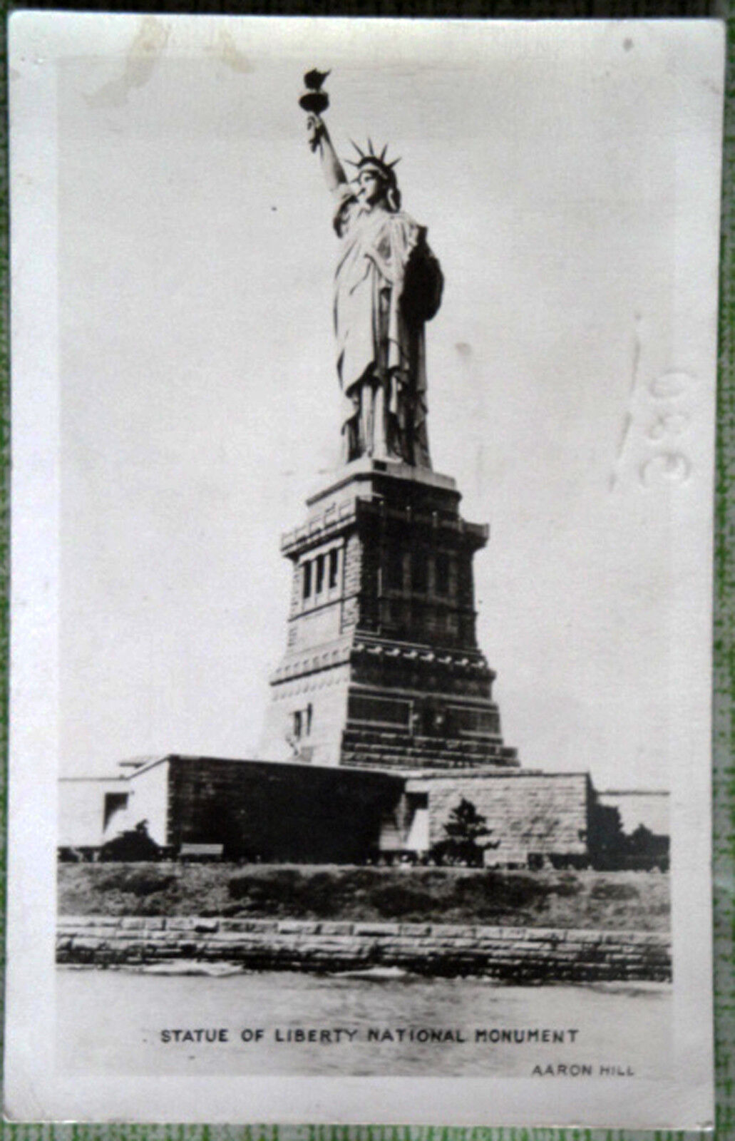 Vintage 1948 Genuine Photograph State Of Liberty Postcard Aaron Hill
