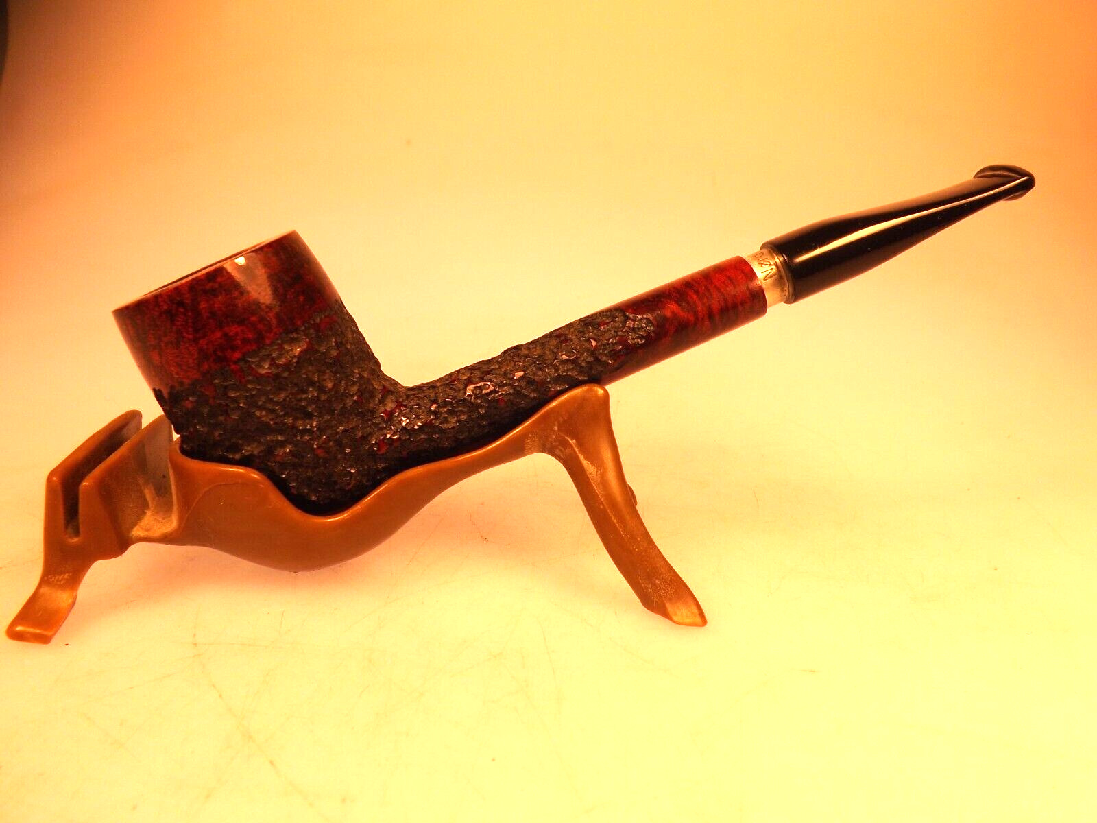 Nording Denmark Canadian 925 Nording Band Briar Pipe 80’s Acrylic Stem