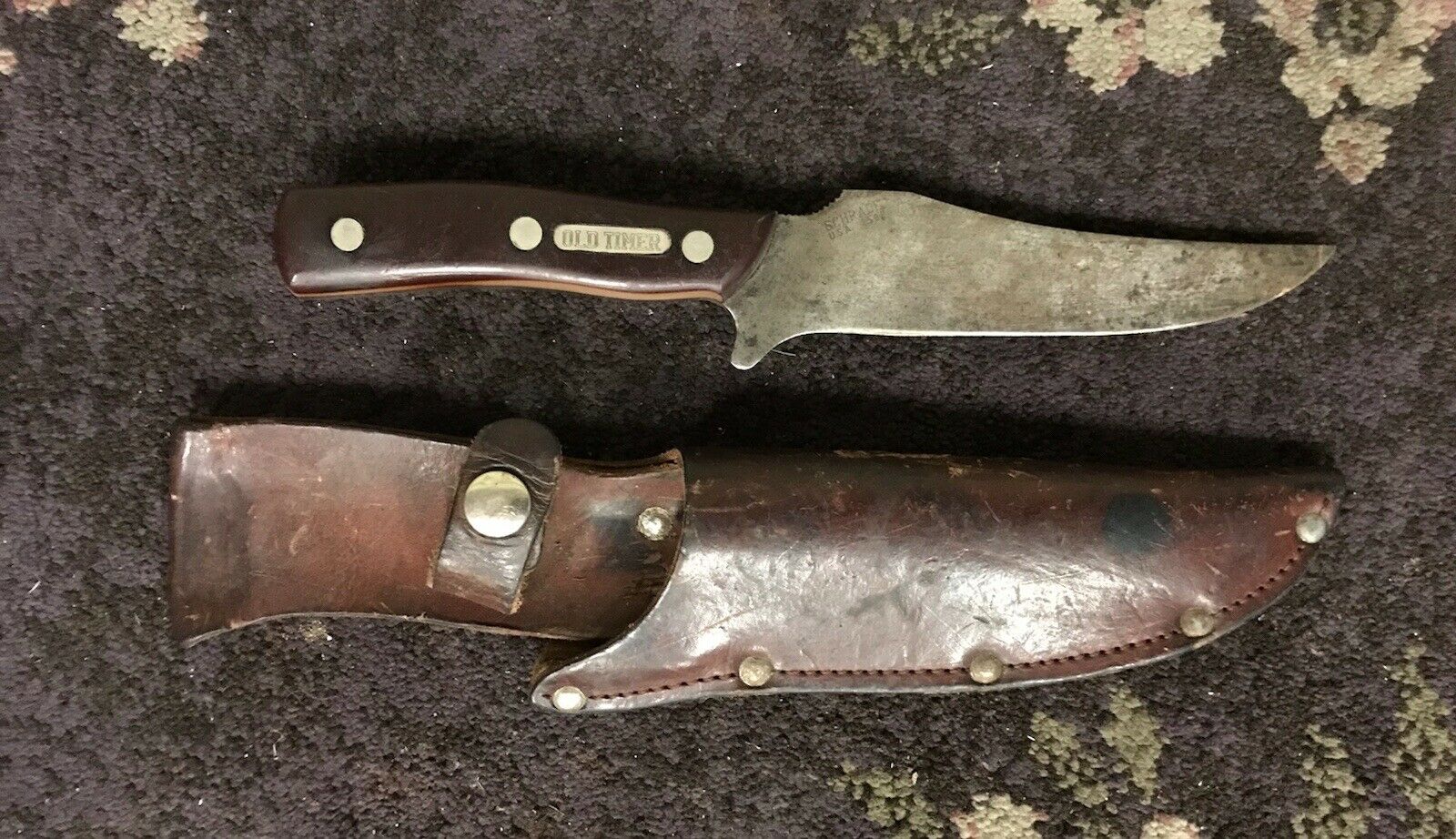 Vintage Old Timer Schrade Hunting Knife Model 150t Deerslayer Made In The Usa
