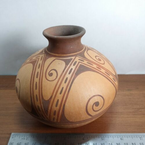 Quibor Venezuela Clay Pottery Vase Signed And Marked 6" Vguc